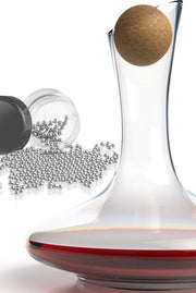 Karaf da vino con decantatore e accessori - chiusura a vite - set di uncini per pulizia in acciaio inossidabile - vetro da vino 100% privo di piombo - aeratore da vino decantatore - vino rosso - idea regalo unica