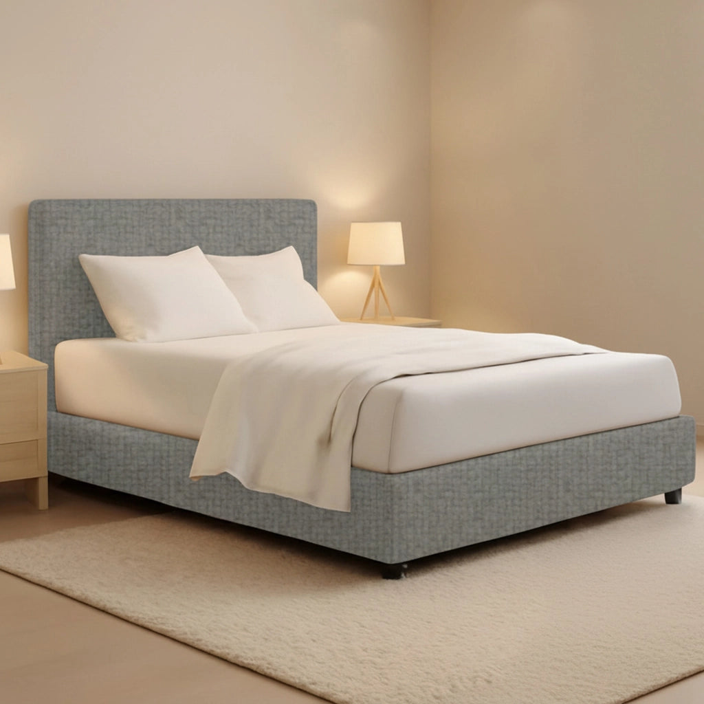 Gosport, Letto Piazza e Mezza Sfoderabile Made in Italy, Grigio Cenere