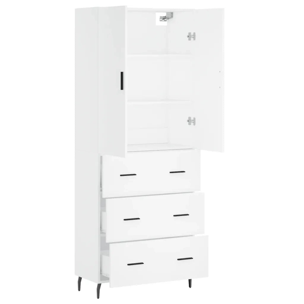 Credenza Bianca 69,5x34x180 cm in Legno Multistrato 3195859