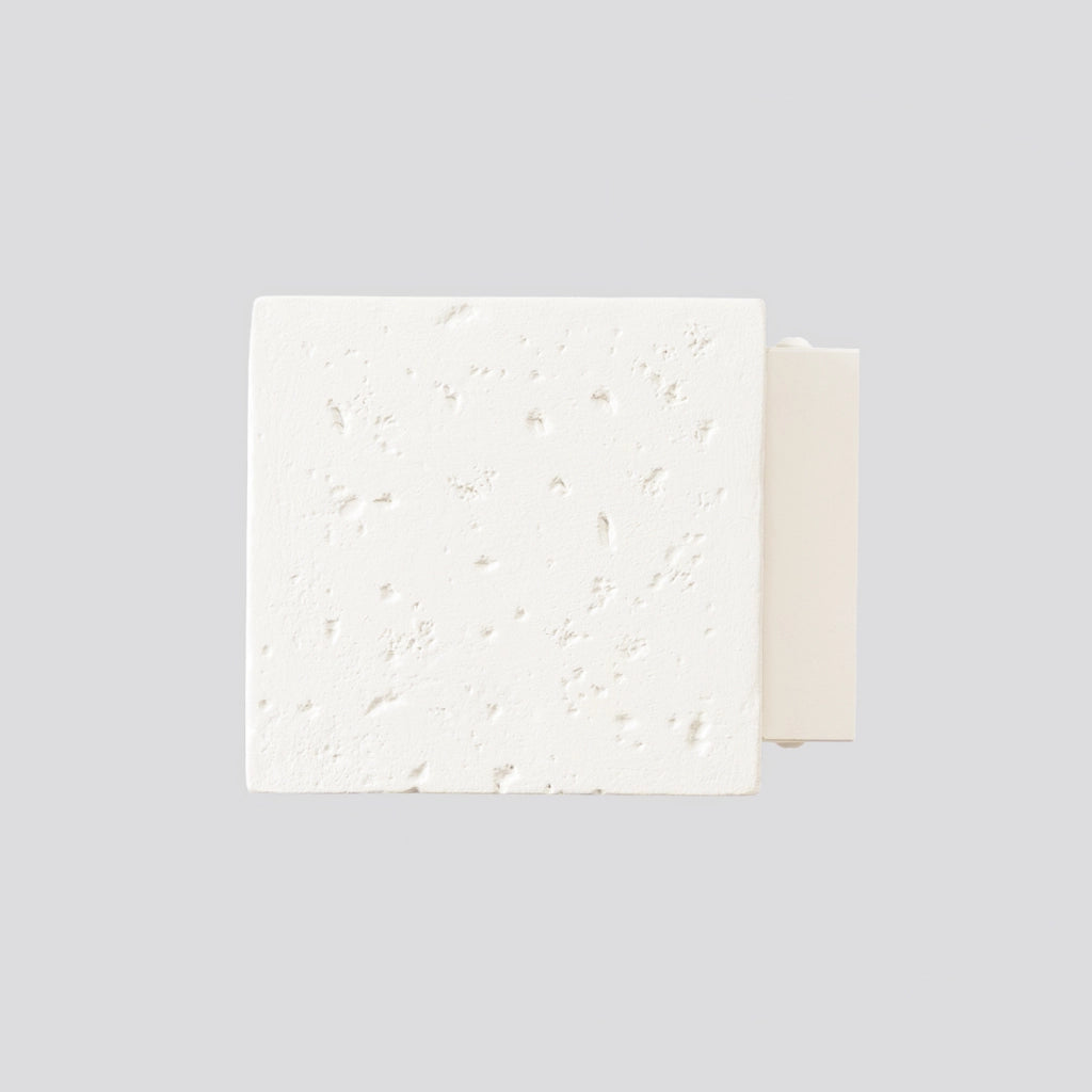 Applique in cemento beige quadrata G9 luce su-giù TETRIS