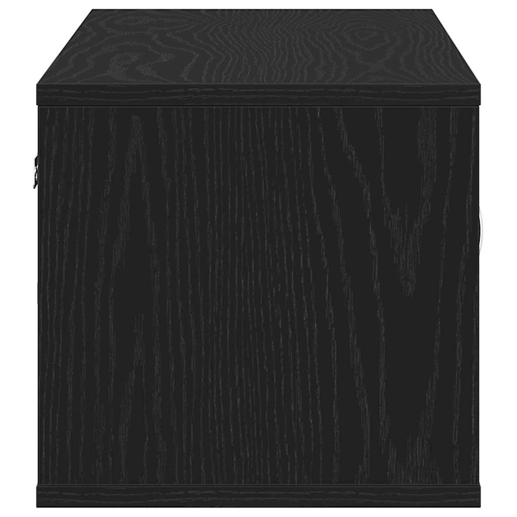 Scaffale da parete con lo scaffale Rovere Nero 102 x 30 x 29 cm 862601