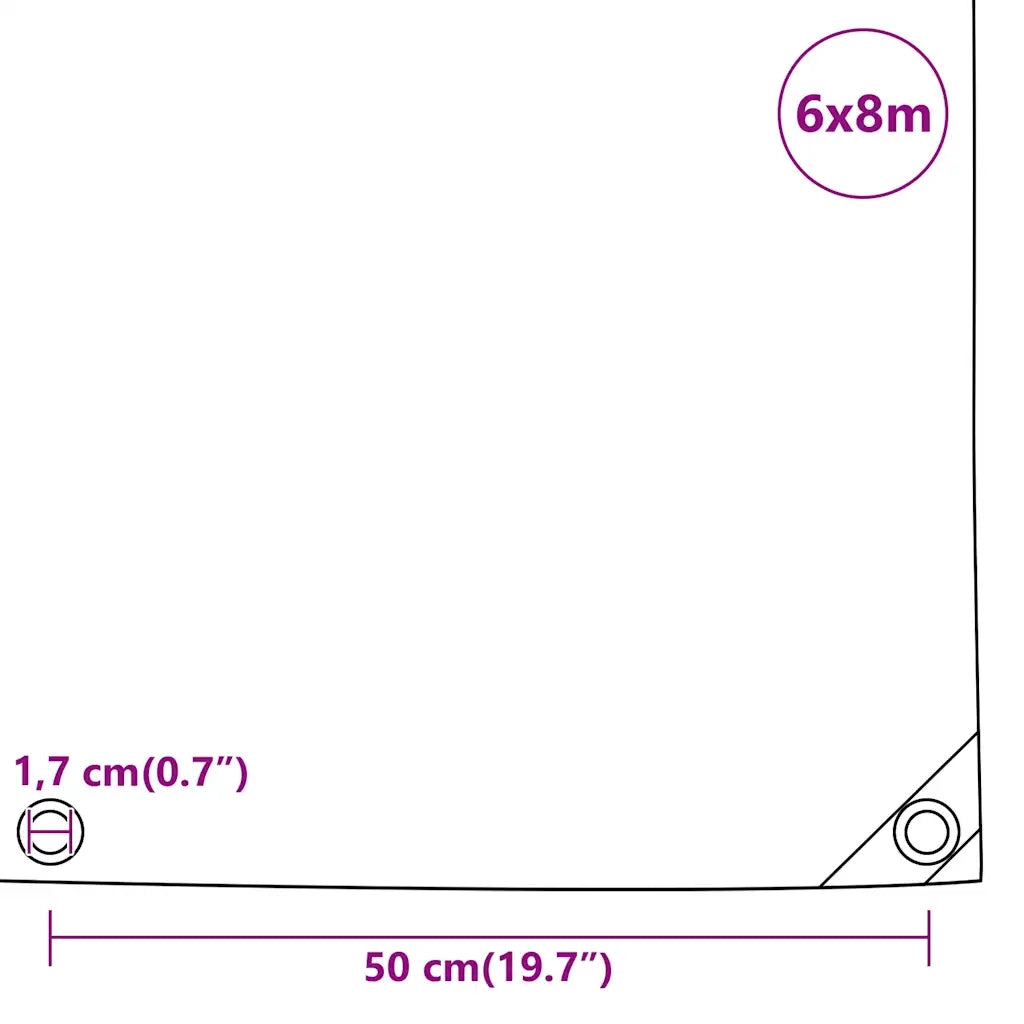 Telone Antracite 6x8 m 650 g/m² 156098