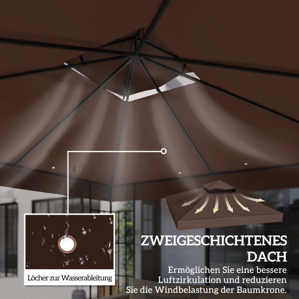 Tenda da giardino ¨C zephmum ¨C 3x3 m, UPF30+, grigio