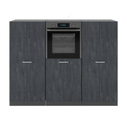 Cucine componibili piccole R-Line Calce nera/Antracite 180 cm senza piano di lavoro Vicco