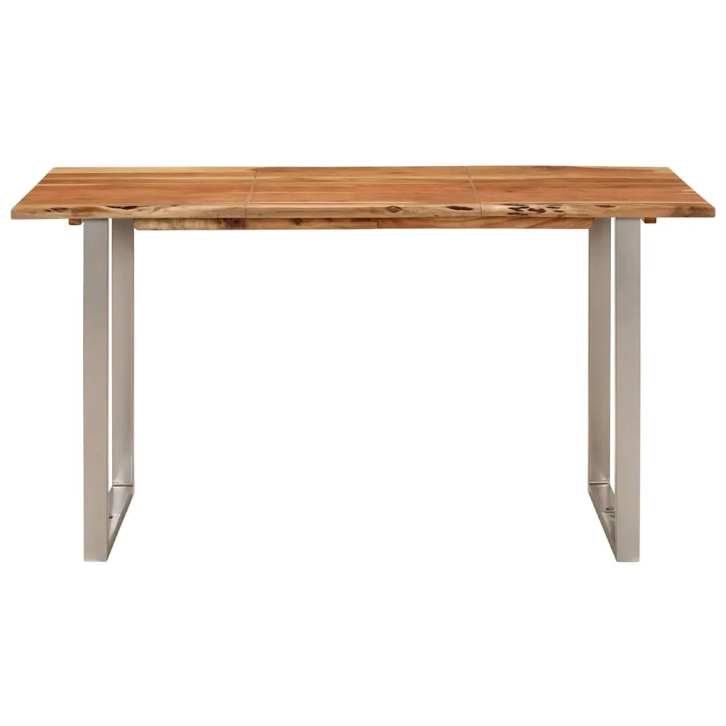 Tavolo da Pranzo 140x70x76 cm in Legno Massello di Acacia 286478