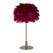 Lampadelle A Da Tavolo Ball Feather Bordeaux cm ø 30x50