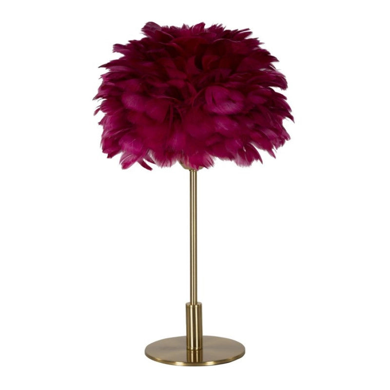 Lampadelle A Da Tavolo Ball Feather Bordeaux cm ø 30x50