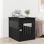 Mobile per cuccia per cani Rovere Nero 64,5x80x71 cm in legno ingegnerizzato 862177