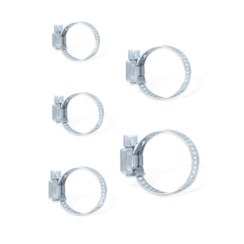 10 Pezzi Fascette Stringitubo Regolabili 18-32mm Acciaio Inossidabile 5 Misure