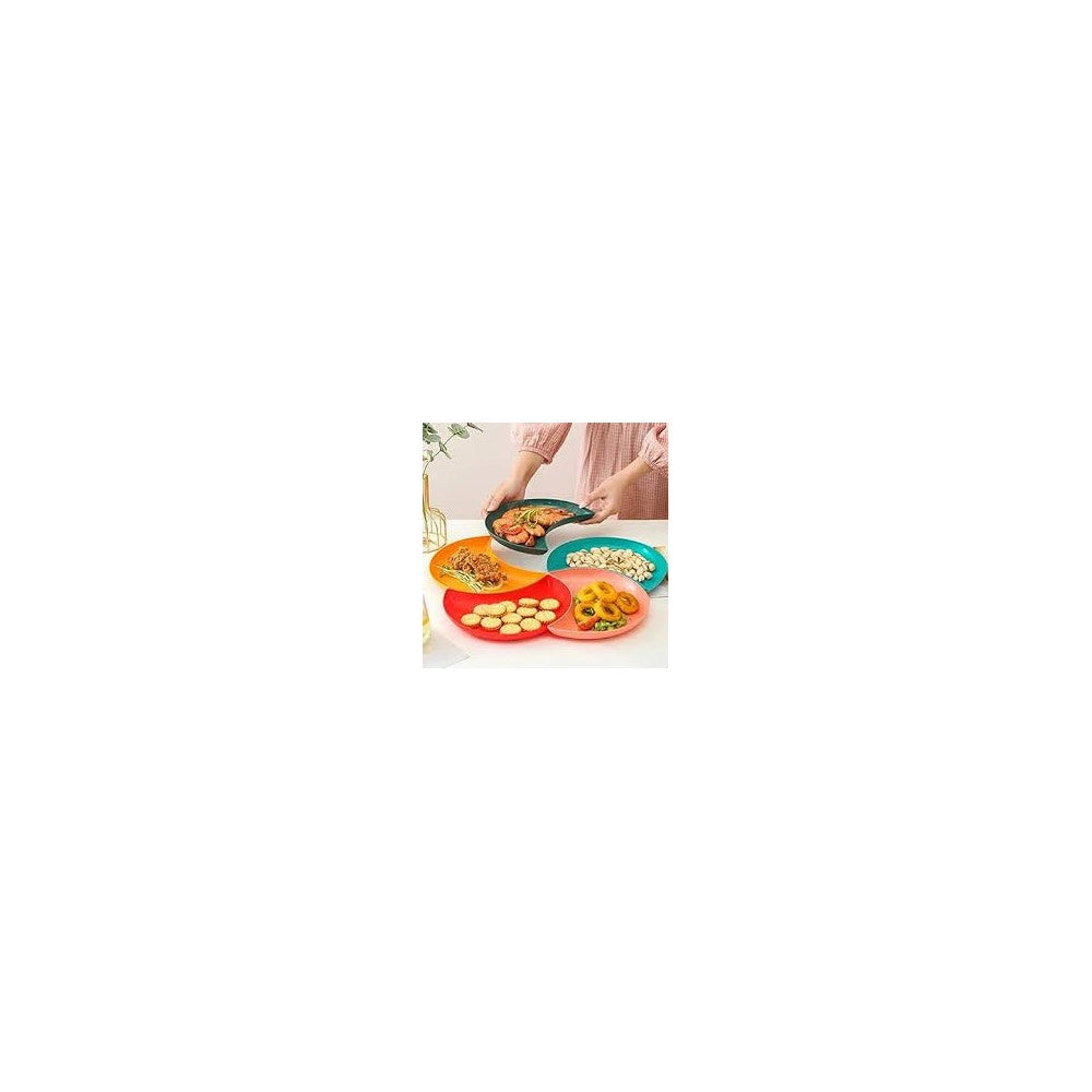 Trade Shop - Vassoio 5 Scomparti Colorati Per Snack Frutta Secca Dolci E Finger Food -