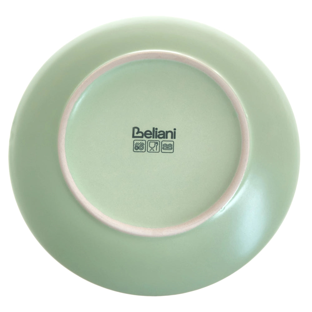 Set di 18 piatti in gres verde con finitura smaltata a mano per 6 persone cucina e sala da pranzo