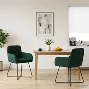 Sedie da pranzo 2 pz Velluto Verde Scuro 59 x 56,5 x 86 cm 42034295