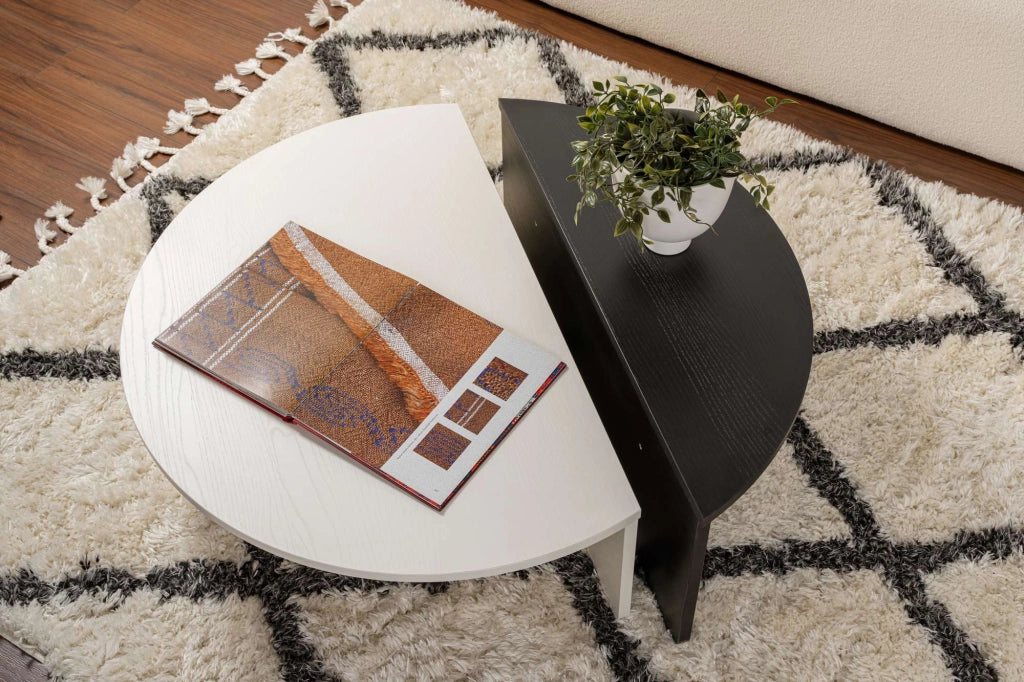Tavolino in legno "Orion" 90 x 60 x 30 cm - Legno bianco