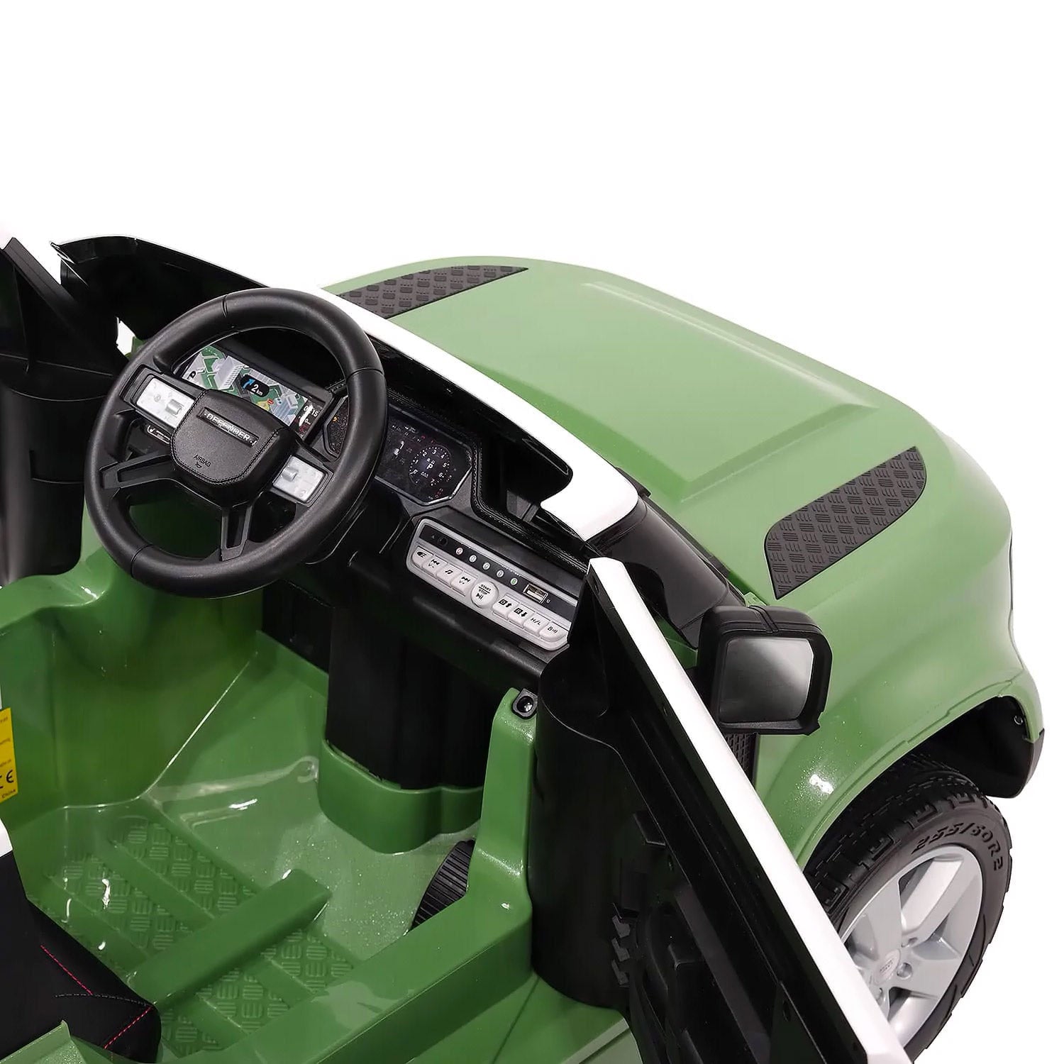 Macchina Elettrica per Bambini Licenza Ufficiale Land Rover Defender 12V 7Ah Verde
