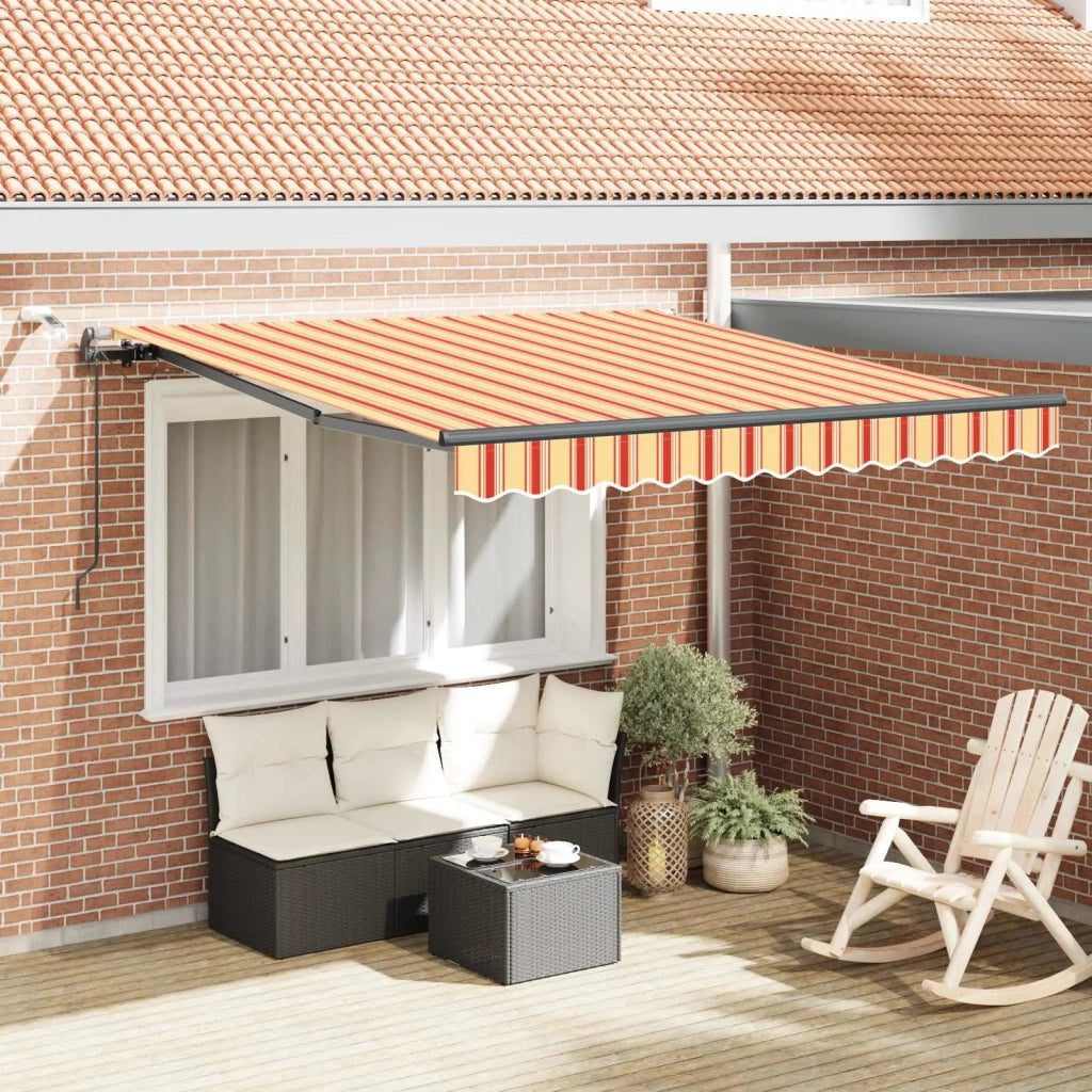 Tessuto per Tenda Giallo e Arancione 350 x 250 cm Poliestere 3330256