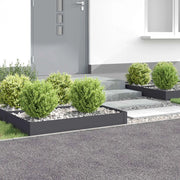 Bordura per Prato 4 pz 100 x 60 x 20 cm Acciaio Antracite 8008936
