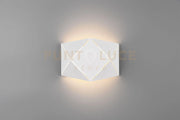 ZANDOR APPLIQUE LED 6,5W 700lm, 3000K METALLO BIANCO CON TAGLI LASER L. 18CM