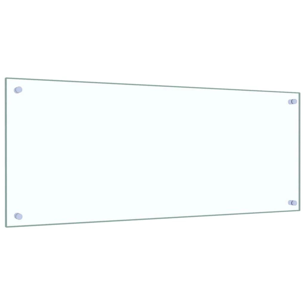 Set di 2 paraschizzi moderni per cucina resistenti al calore 100 x 40 cm in vetro temperato trasparente 02_0056226