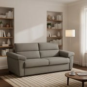 Seui, Divano Letto 2 Posti Sfoderabile Made in Italy, 185x95 cm Grigio Tortora
