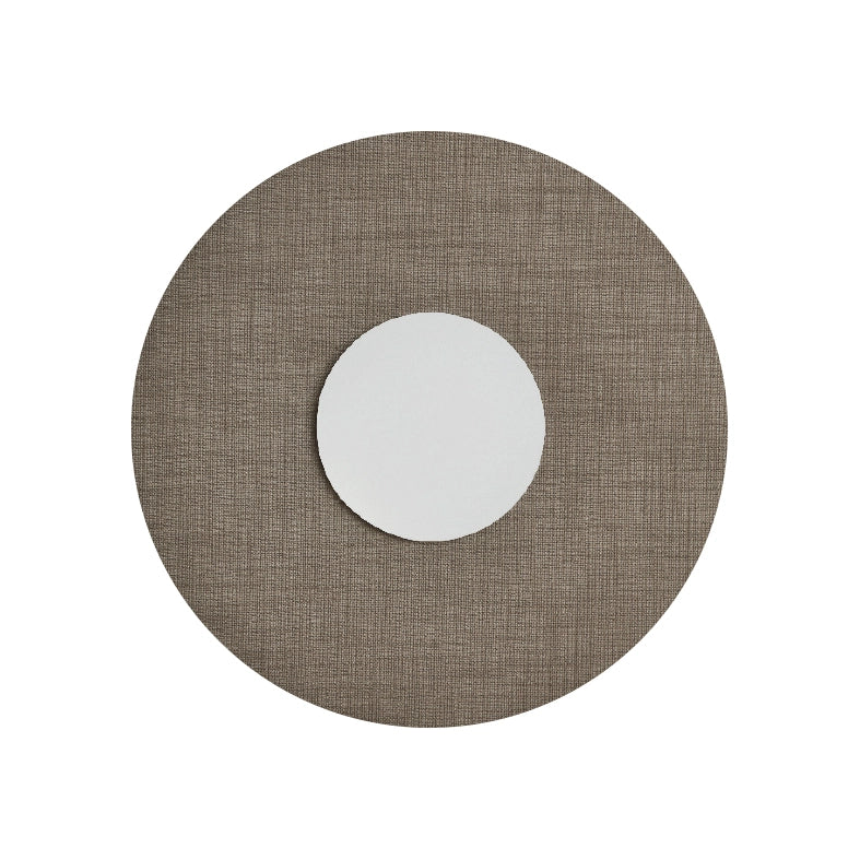 Solaris Applique da Parete Bianca con Paralume Tortora 12W 3000K CRI90 IP20 - Rossini Group, Illuminazione LED di Design per Interni