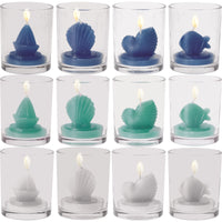 CANDELA IN VASETTO D.6XH7.5CM IN 3 COLORI