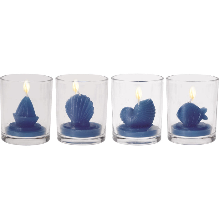 CANDELA IN VASETTO D.6XH7.5CM IN 3 COLORI