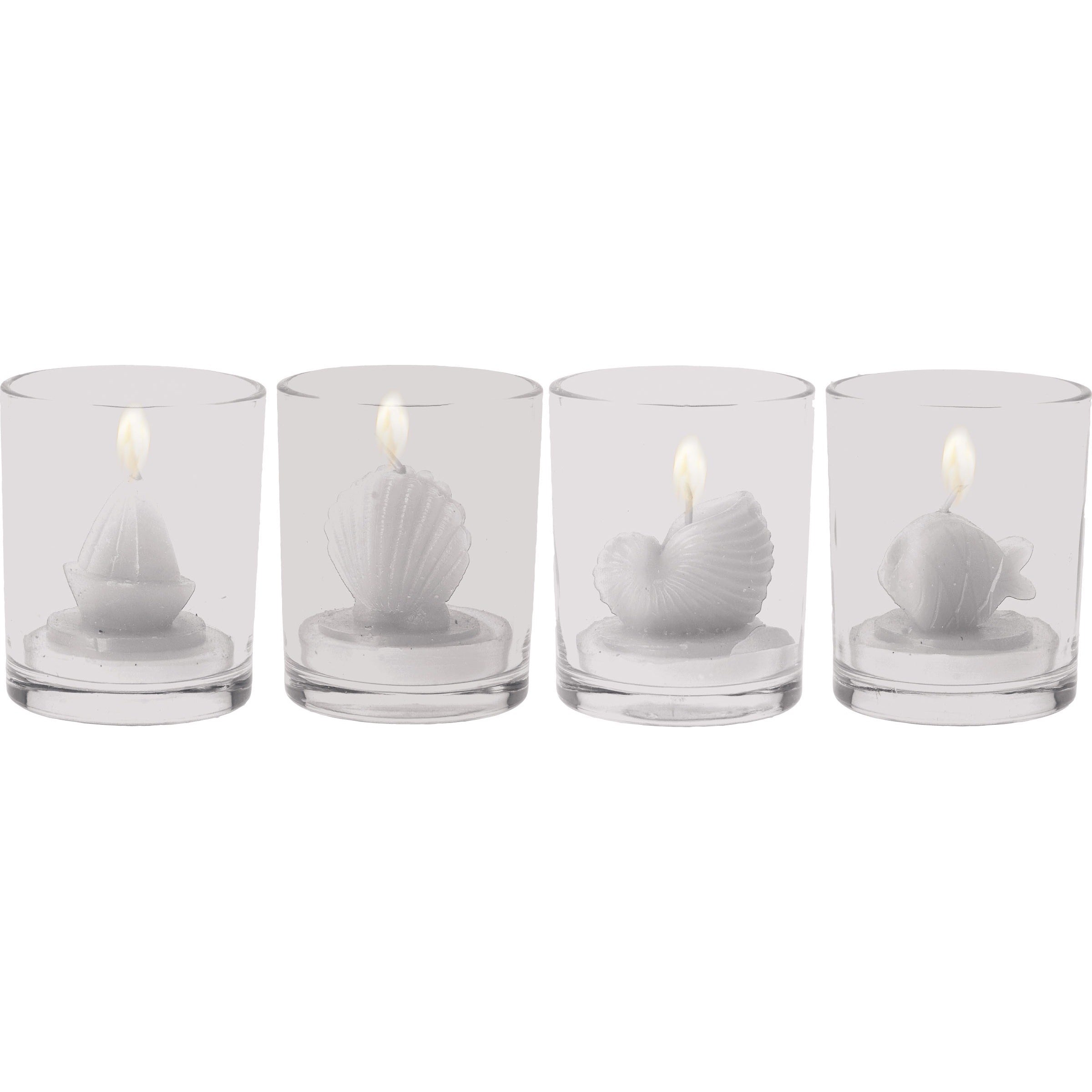 CANDELA IN VASETTO D.6XH7.5CM IN 3 COLORI