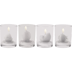 CANDELA IN VASETTO D.6XH7.5CM IN 3 COLORI