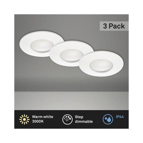 KIT TRE FARETTI INCASSO DIMMERABILI DIAM CM.7,5 1L