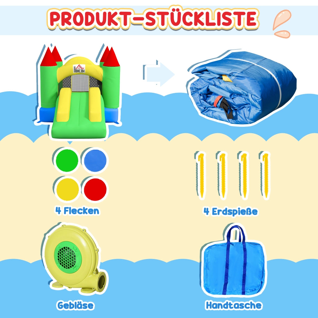 Casetta Gioco con Rutsche e Rete Sicurezza ¨C zephmum ¨C Verde 300x180x160cm