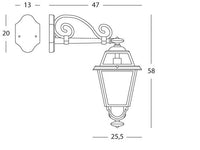 Lampada Applique in Basso Colore Grigio per Esterno Linea Elegance Livos