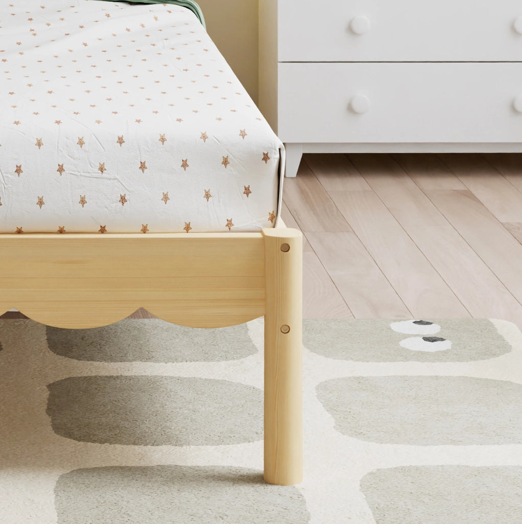 Letto singolo imbottito per bambini 90x200 cm con testiera in PU