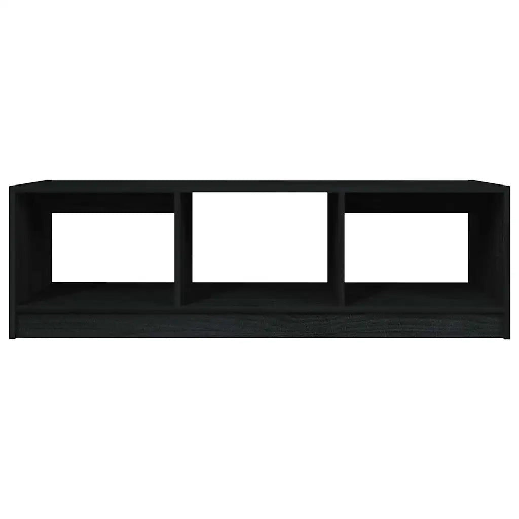 Tavolino da salotto | Tavolino da caff¨¨ | Tavolino da Soggiorno Nero 110x50x34 cm Legno Massello di Pino