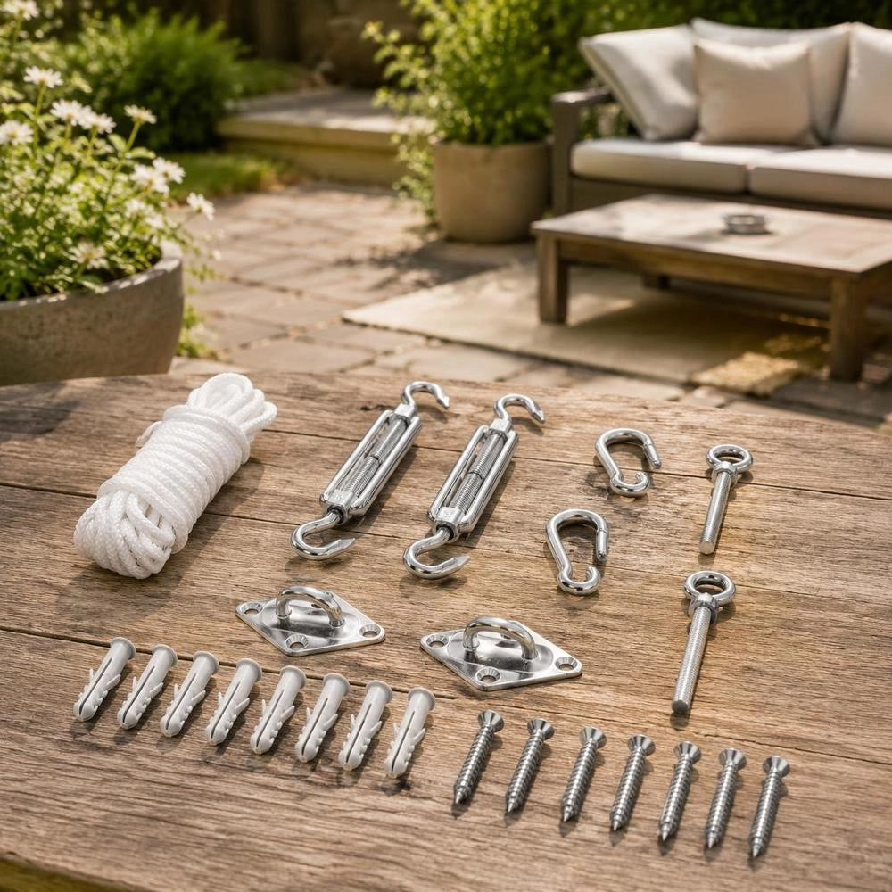 9-piece Sunshade Accessory Set, Stainless Steel
