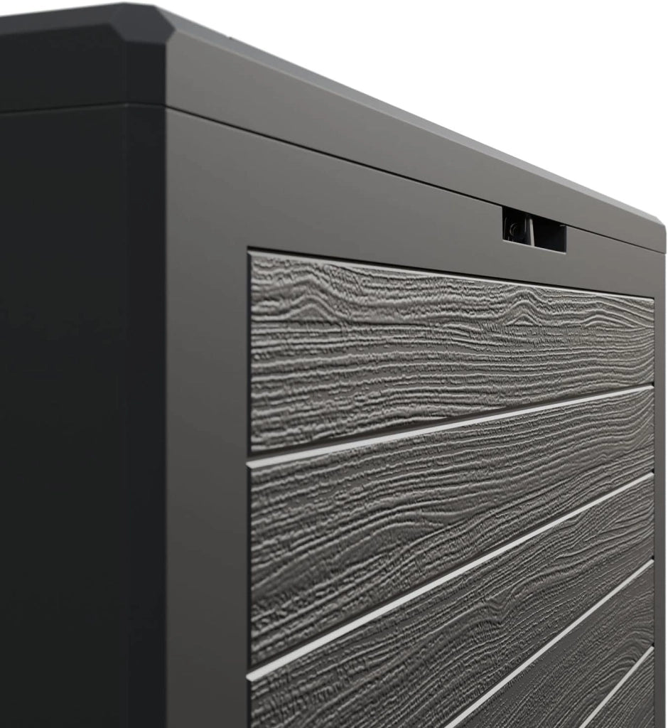 ® Baule da Giardino Lille 190 L Effetto Legno Orgenizer Box Giocattoli 78x44x55cm Multibox Impermeabile Esterni