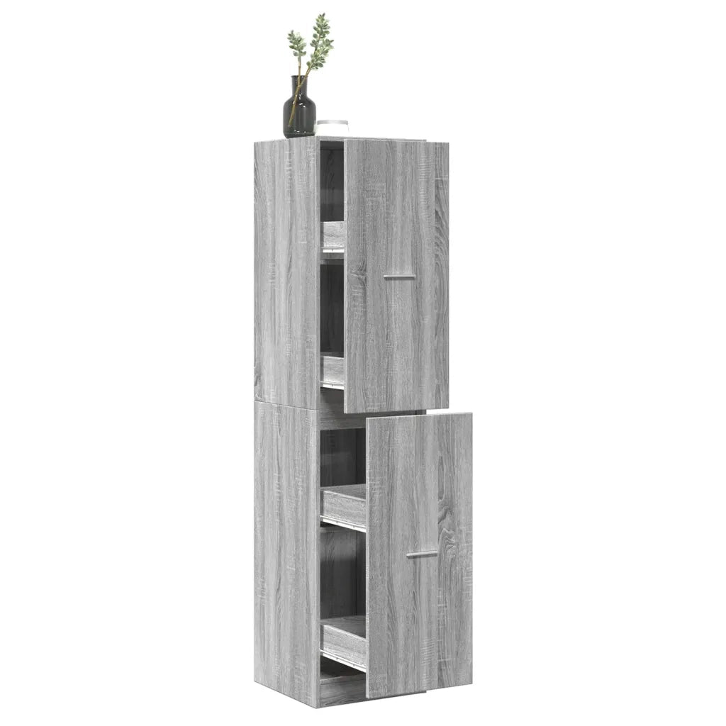 Armadietto da Farmacia Grigio Sonoma 40x41x174,5 cm Truciolato 3309650
