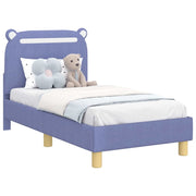 Letto singolo | Letto per adulti | Struttura letto per bambini con testata Blu jeans 70 x 140 cm