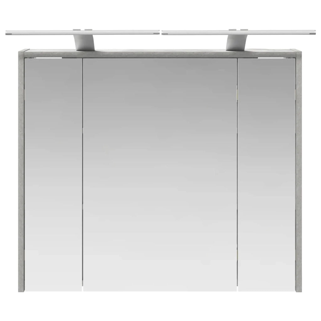 Mobiletto per specchio da bagno Grigio cemento
