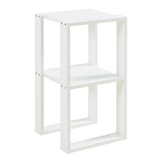 Tavolino quadrato con superficie d'appoggio 55 x 30 x 30 cm bianco 03_0010900