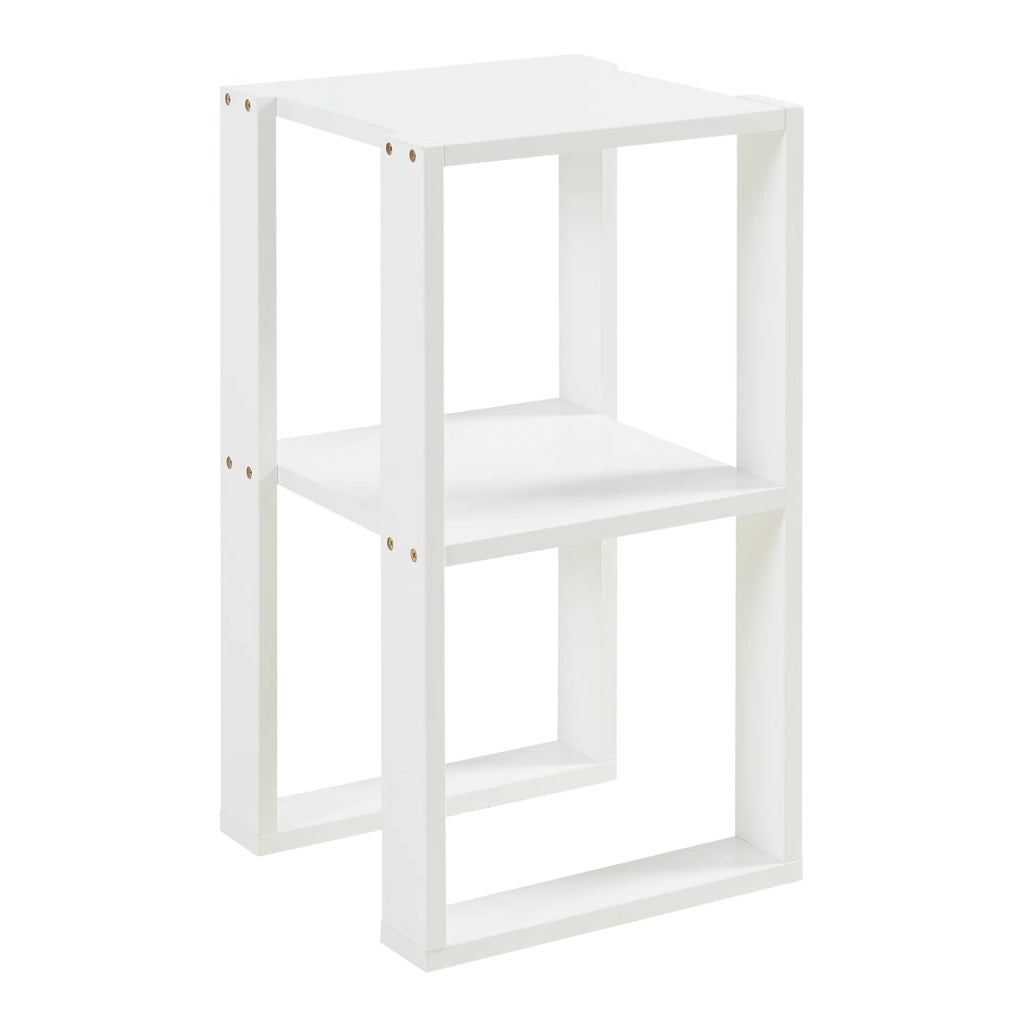 Tavolino quadrato con superficie d'appoggio 55 x 30 x 30 cm bianco 03_0010900