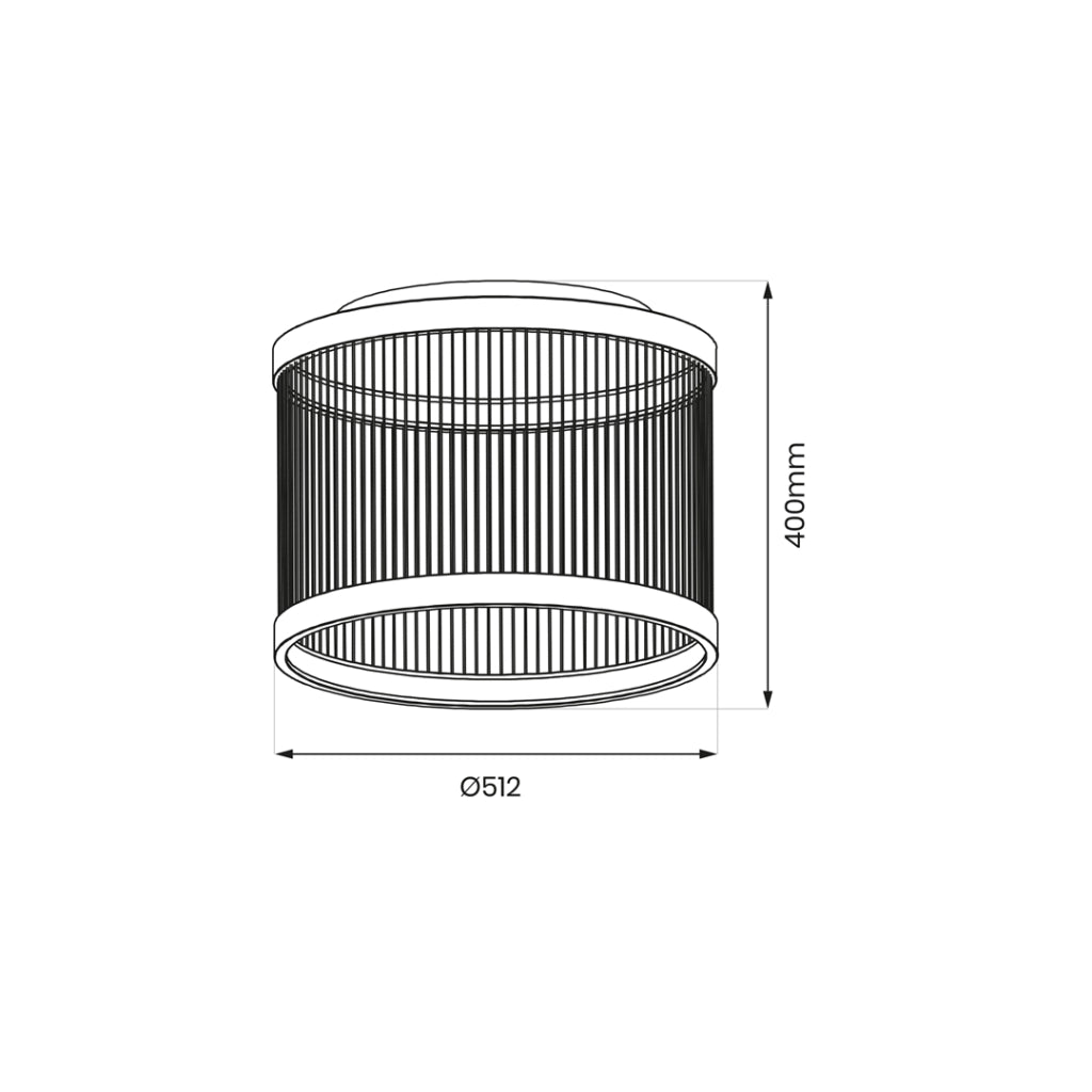 Plafoniera LED Milagro Guarda nera 43W 4000K 51cm