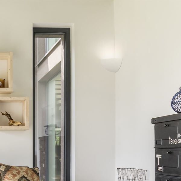 APPLIQUE ANGOLARE DA PARETE BIANCA 1XE27 HARA ANGLE BELFIORE