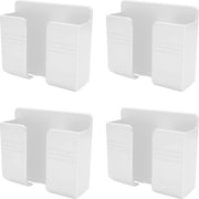 Supporti adesivi per telefono cellulare - 4 pezzi - supporto adesivo per telefono - caricabatterie - supporto per telefono in doccia - supporto per telefono sulla parete - bianco