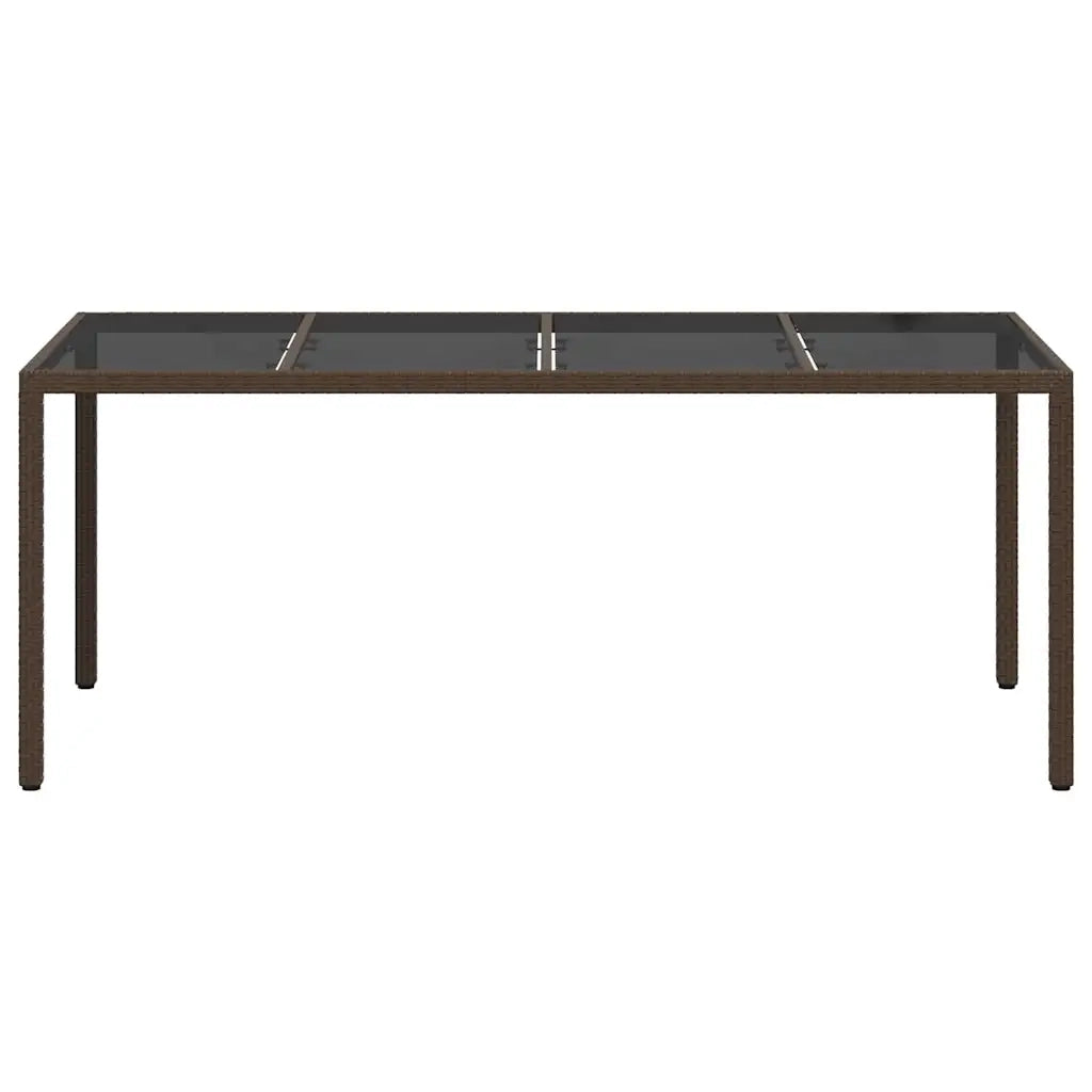 Tavolo da Giardino | Tavolino da esterno Marrone 190 x 90 x 75 cm polyrattan
