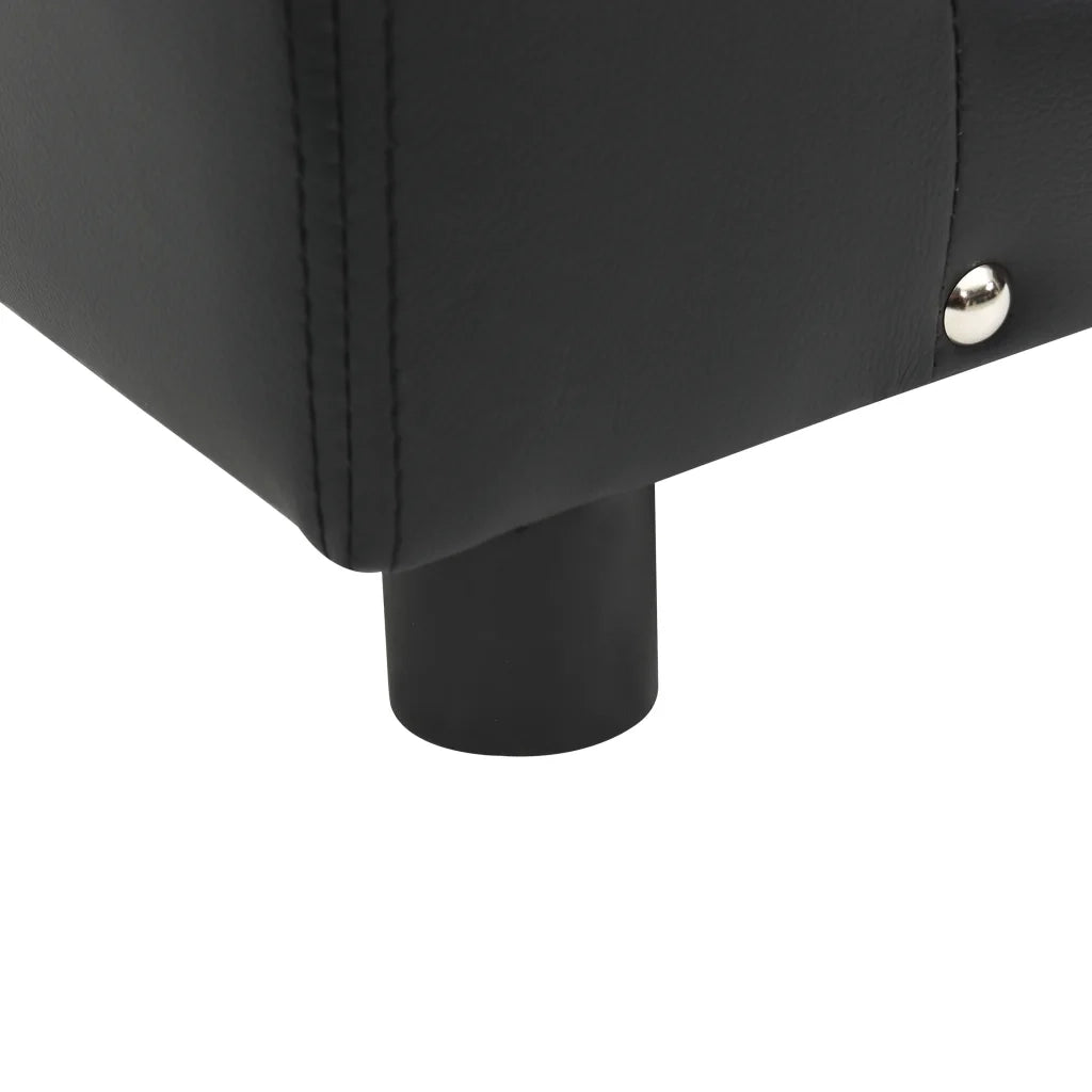 Divano per Cani-Sofa per animali domestici-Divanetto Nero 81x43x31 cm in Peluche e Similpelle