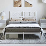 Giroletto con Testiera Metallo Bianco 135x190 cmcod mxl 83215