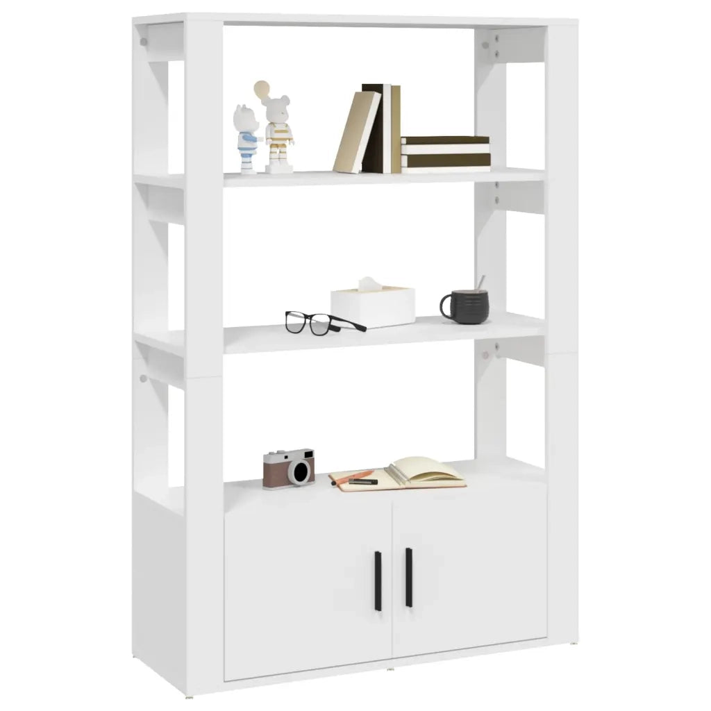 Credenza Bianca 80x30x119,5 cm in Legno Multistrato 819468
