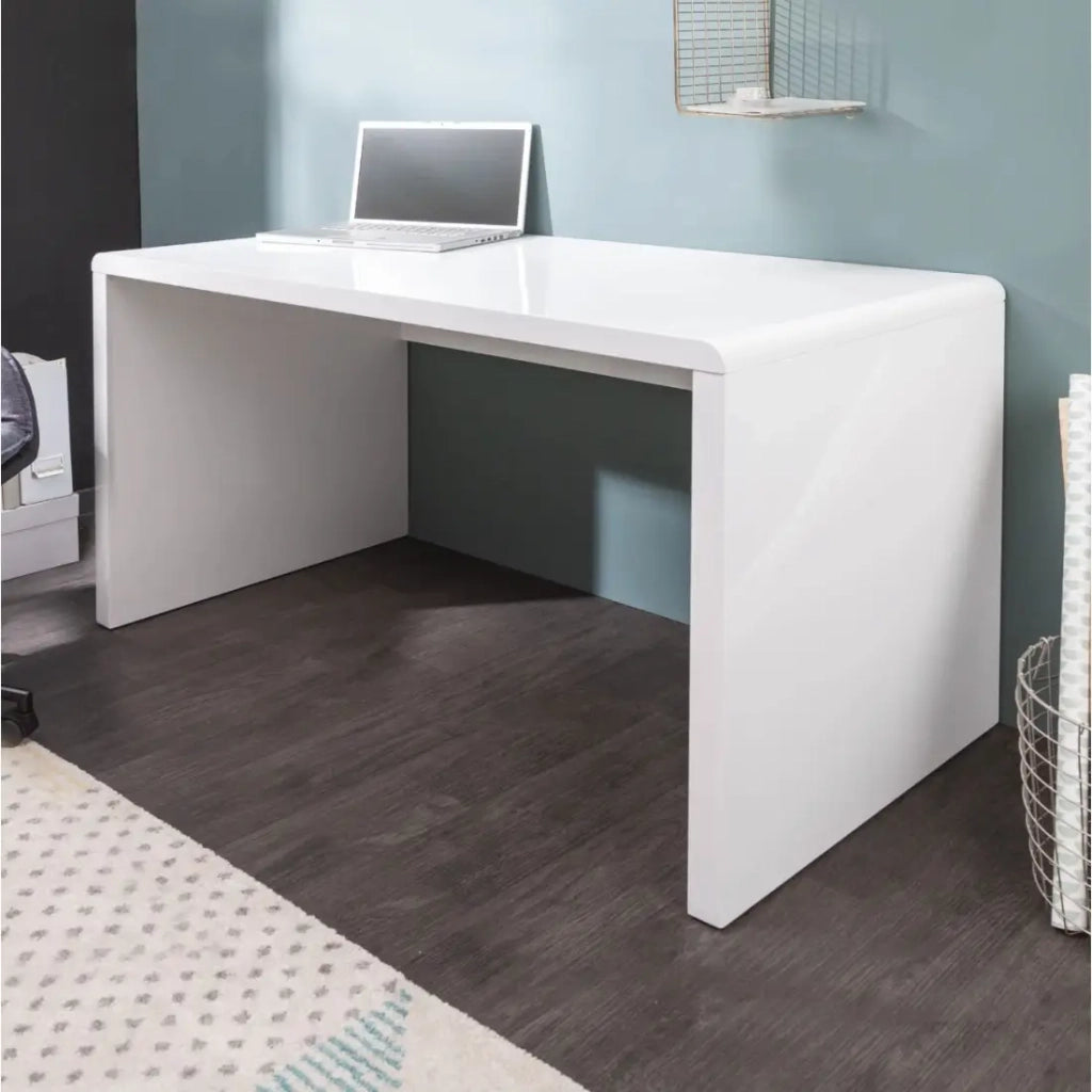 Scrivania retta SVEA 120 cm bianco lucido – Design pulito e contemporaneo