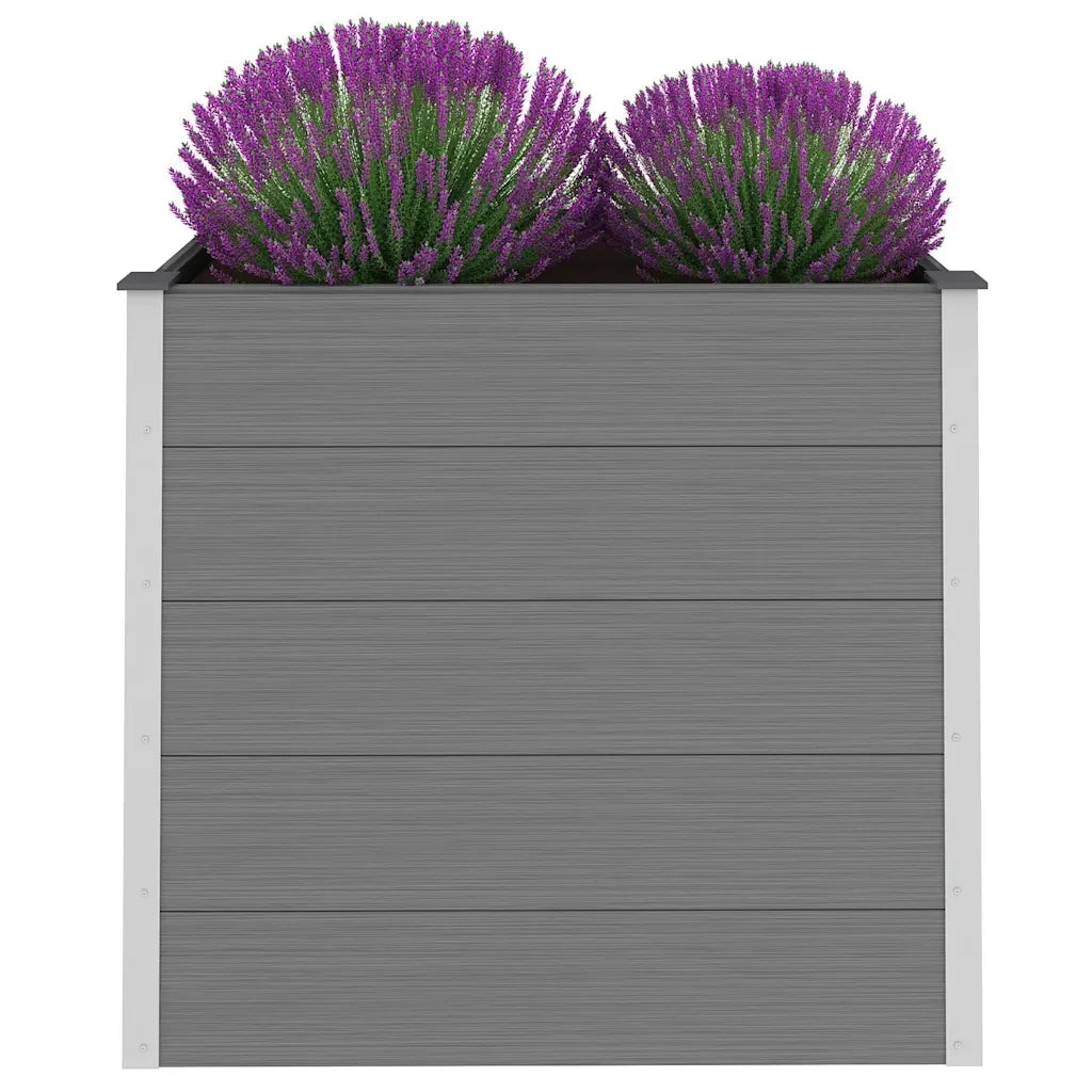 Letto Rialzato da Giardino in WPC 100x50x91 cm Grigio 43604