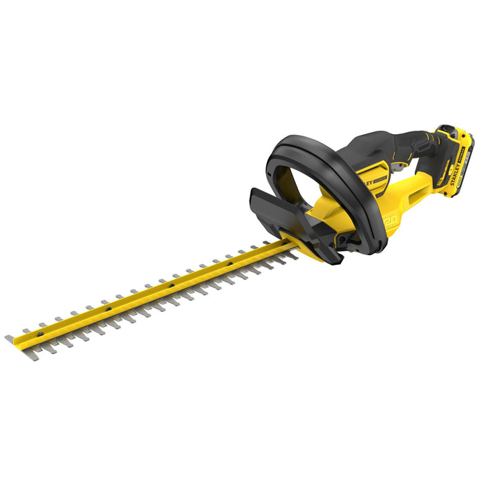 Stanley Fatmax V20 SFMCHT650D1-QW – Tagliasiepi a batteria 18 V con lama 50 cm, batteria 2.0 Ah e caricabatterie
